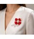 XSB250 - Trendy Artistic Red Flower Brooch